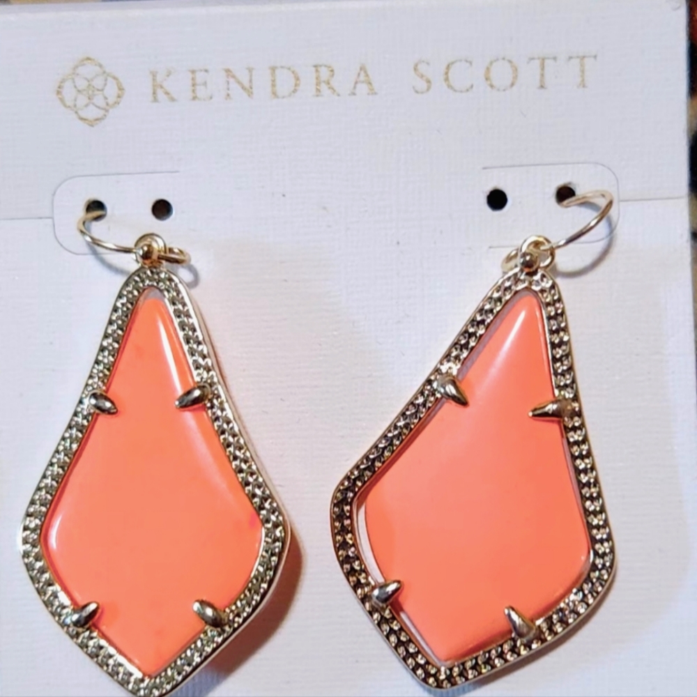 Kendra Scott Alexandra Earrings Bright Orange